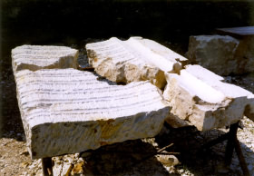 fragment ~ 1992 ~ arenaceous marl, iron ~ 190 cm