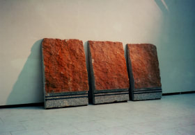 triptych ~ 1993 ~ granite, marble ~ 112x73, 112x73, 112x73 cm